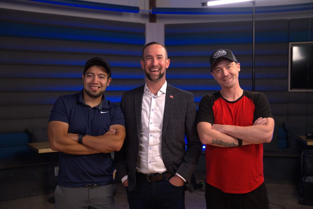 Marcus Alvarado with guests in the Colorado Business Podcast studio